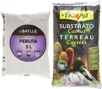 Pack Perlita Batlle y Sustrato Cactus Flower 5L
