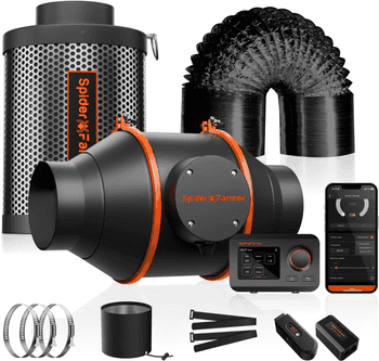 Spider Farmer Kit ventilación 4 (100mm) con controlador GGS