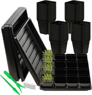 Kit de semilleros VEKLIQ con 80 macetas y 5 bandejas