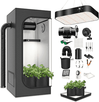 MODVKVK Kit Completo Armario de Cultivo 120x120x200 cm